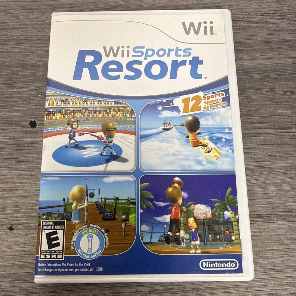 Wii Sports Resort (Nintendo Wii, 2009) CIB COMPLETE IN BOX